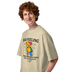 Bad Feeling Bear Oversized Organic T-Shirt - By Adie