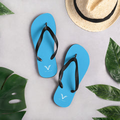 By Adie Logo Blue Flip Flops - My Store