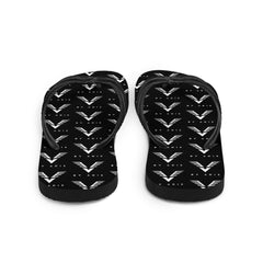 By Adie Logo Pattern Black Flip Flop - My Store