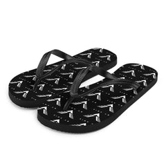 By Adie Logo Pattern Black Flip Flop - My Store