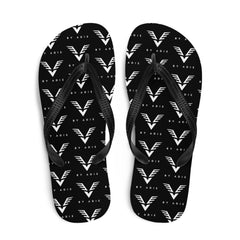 By Adie Logo Pattern Black Flip Flop - My Store