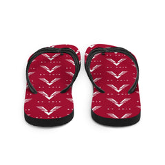 By Adie Logo Pattern Red Flip Flops - My Store