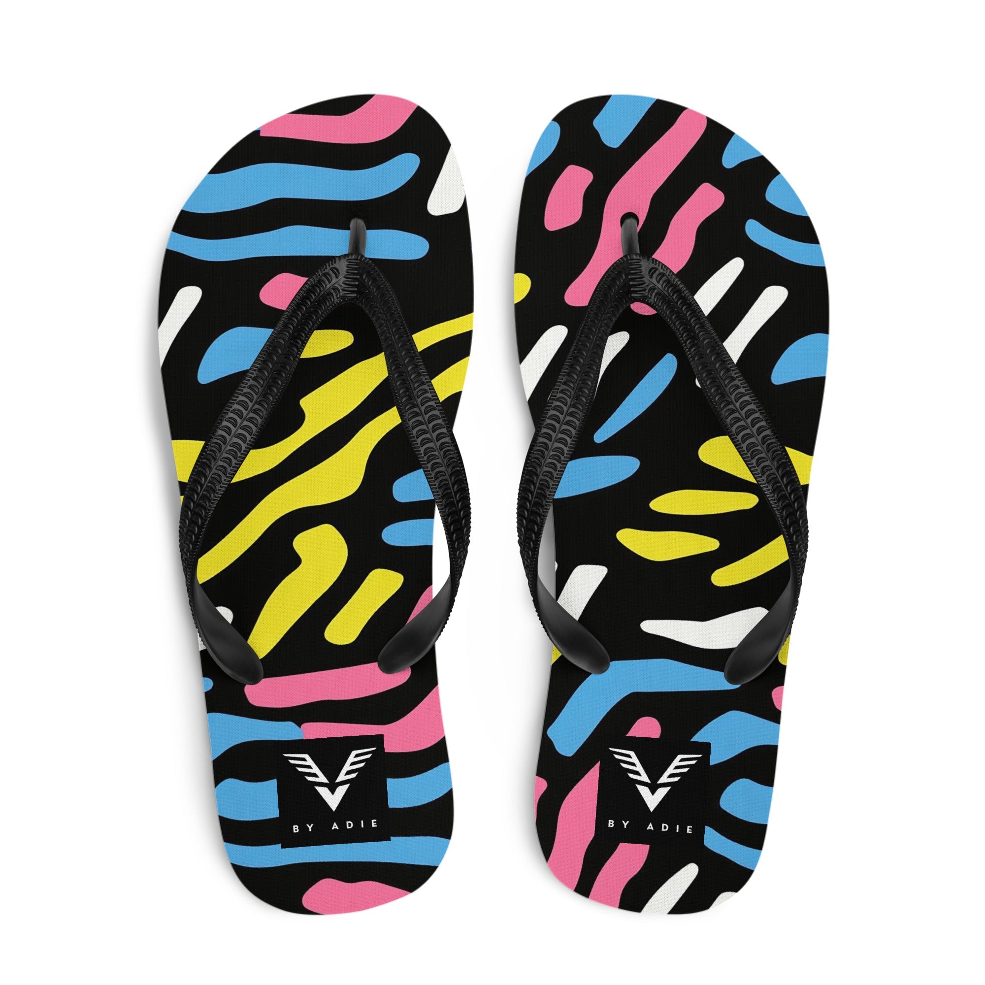 Electric Abstract Flip Flops - My Store