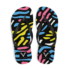 Electric Abstract Flip Flops - My Store