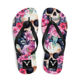 Floral Skull Luxe Flip Flops - My Store
