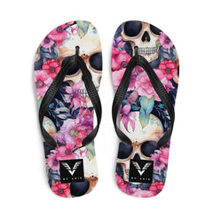Floral Skull Luxe Flip Flops - My Store