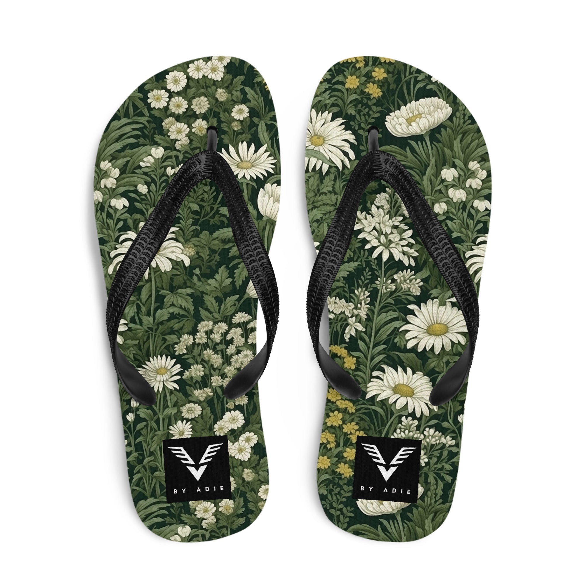 Forest Daisy Luxe Flip Flops - My Store