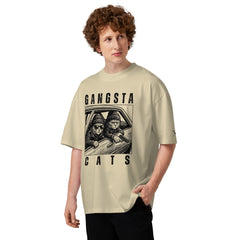 Gangsta Cats Oversized Streetwear T-Shirt - By Adie