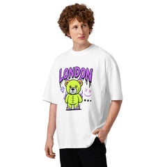 London Graffiti Bear Oversized Organic Cotton T-Shirt - By Adie