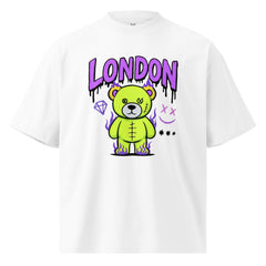 London Graffiti Bear Oversized Organic Cotton T-Shirt - By Adie
