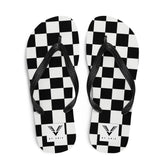 Monochrome Check Luxe Flip Flops - My Store