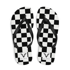 Monochrome Check Luxe Flip Flops - My Store