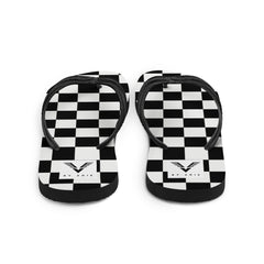 Monochrome Check Luxe Flip Flops - My Store
