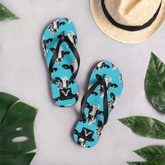 Moo Vibes Cow Flip Flops - My Store