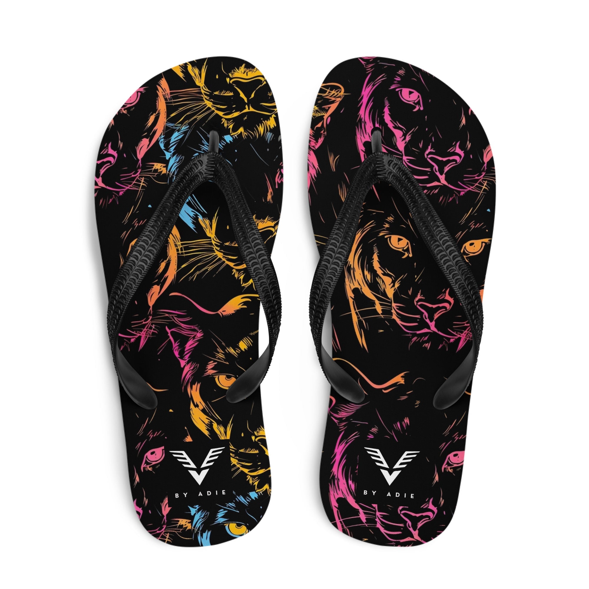 Neon Panther Luxe Flip Flops - My Store