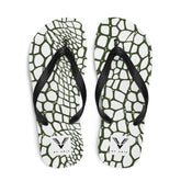 Olive Reptile Luxe Flip Flops - My Store