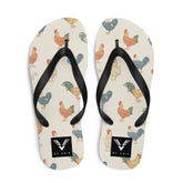 Rooster Pattern Flip Flops - My Store