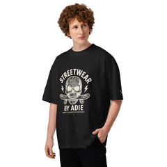 Skate Skull Oversized Organic Cotton T-Shirt - By Adie