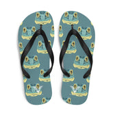 Tropical Frog Print Flip Flops - My Store