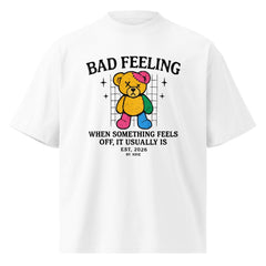 Bad Feeling Bear Oversized Organic T-Shirt - By Adie