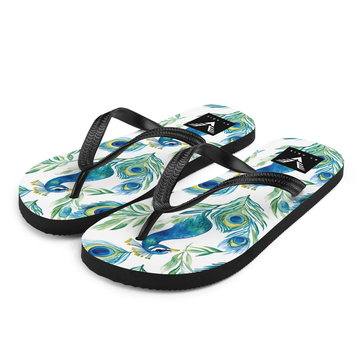 Boho Peacock Flip Flops - My Store