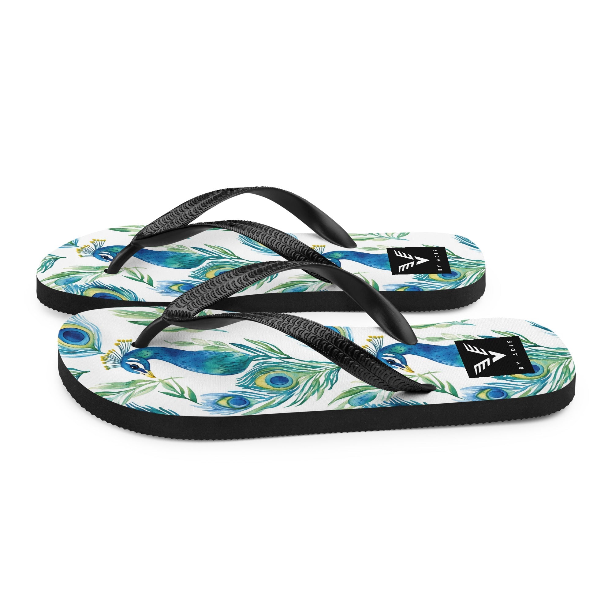 Boho Peacock Flip Flops - My Store