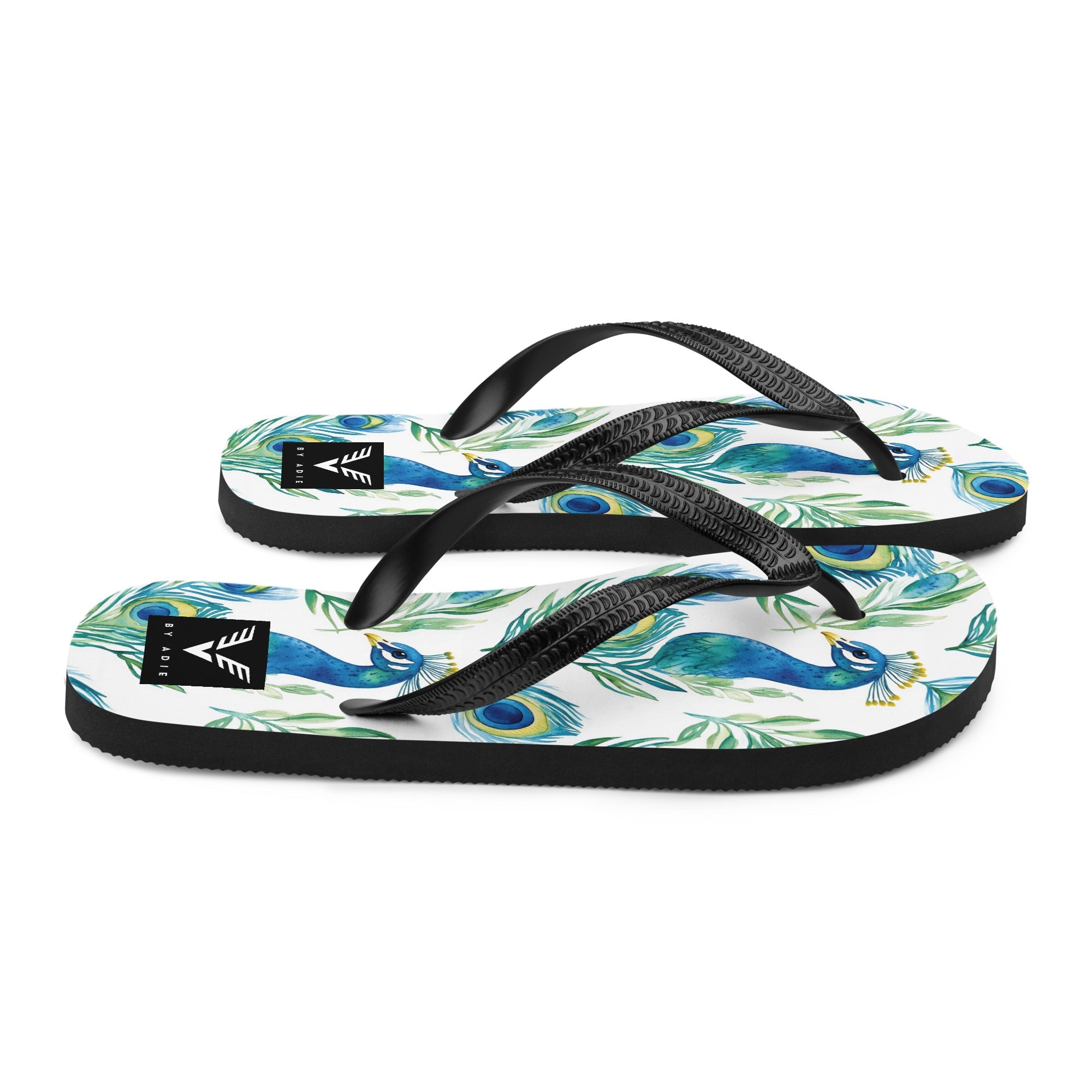 Boho Peacock Flip Flops - My Store