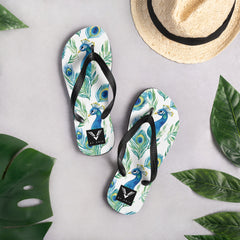 Boho Peacock Flip Flops - My Store