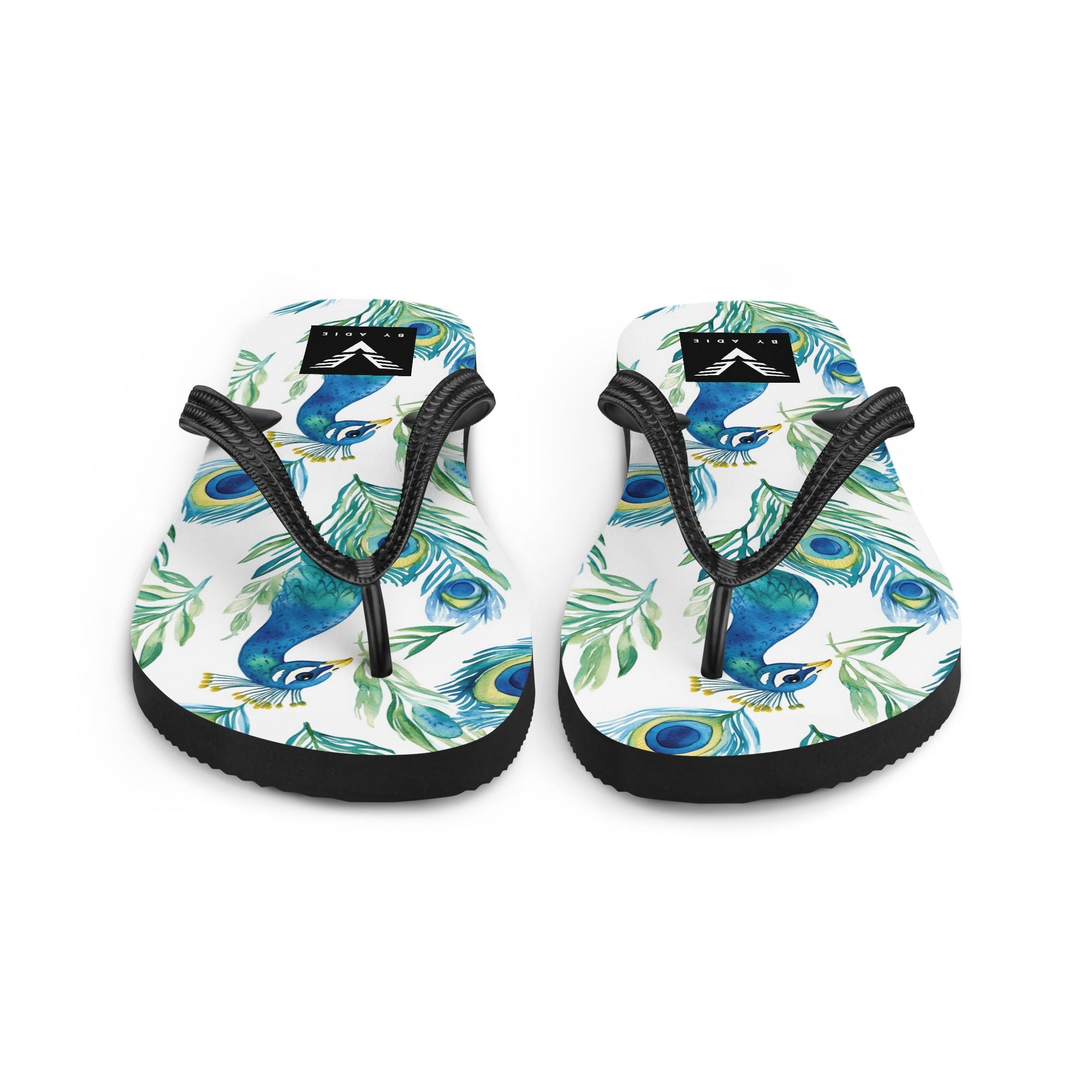 Boho Peacock Flip Flops - My Store