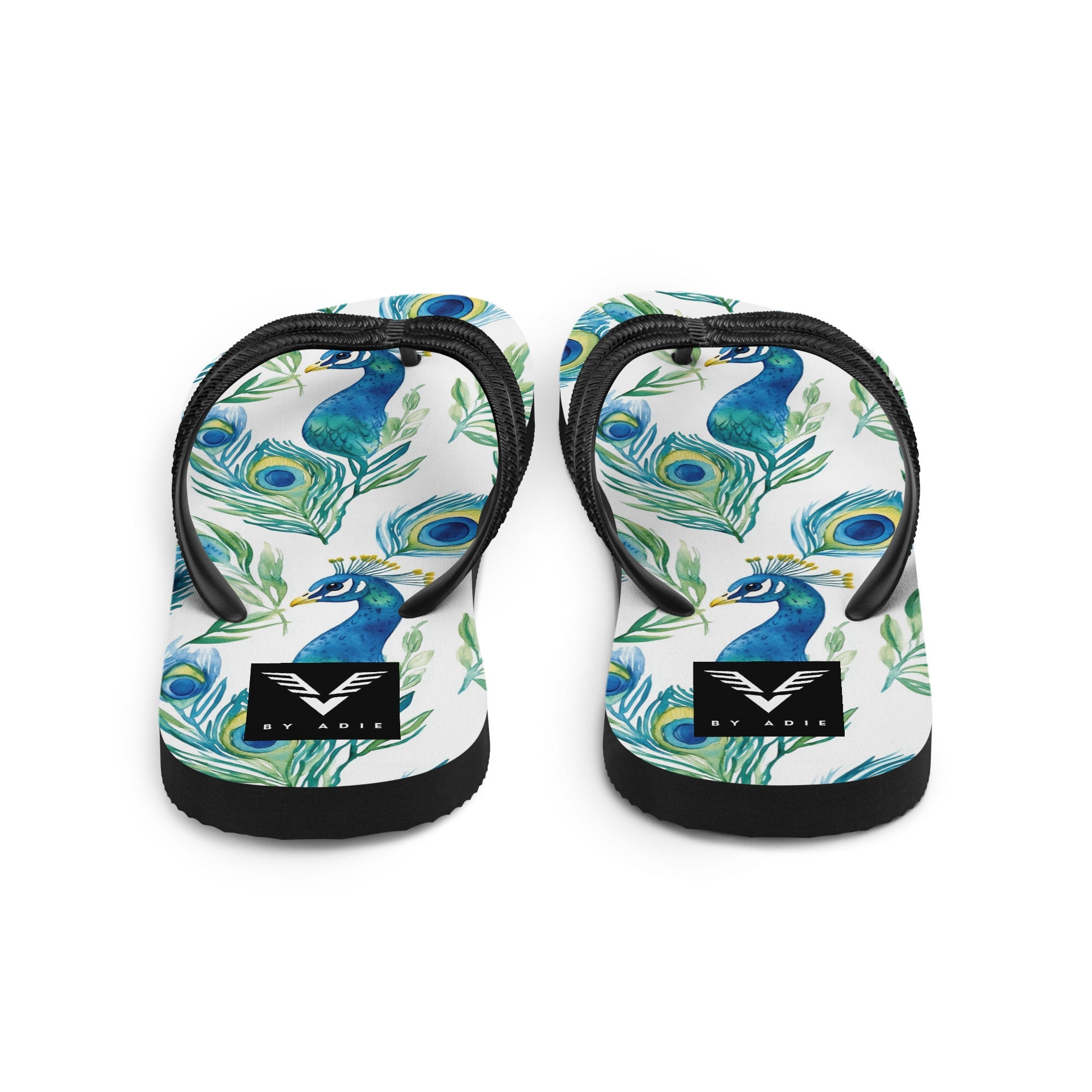 Boho Peacock Flip Flops - My Store