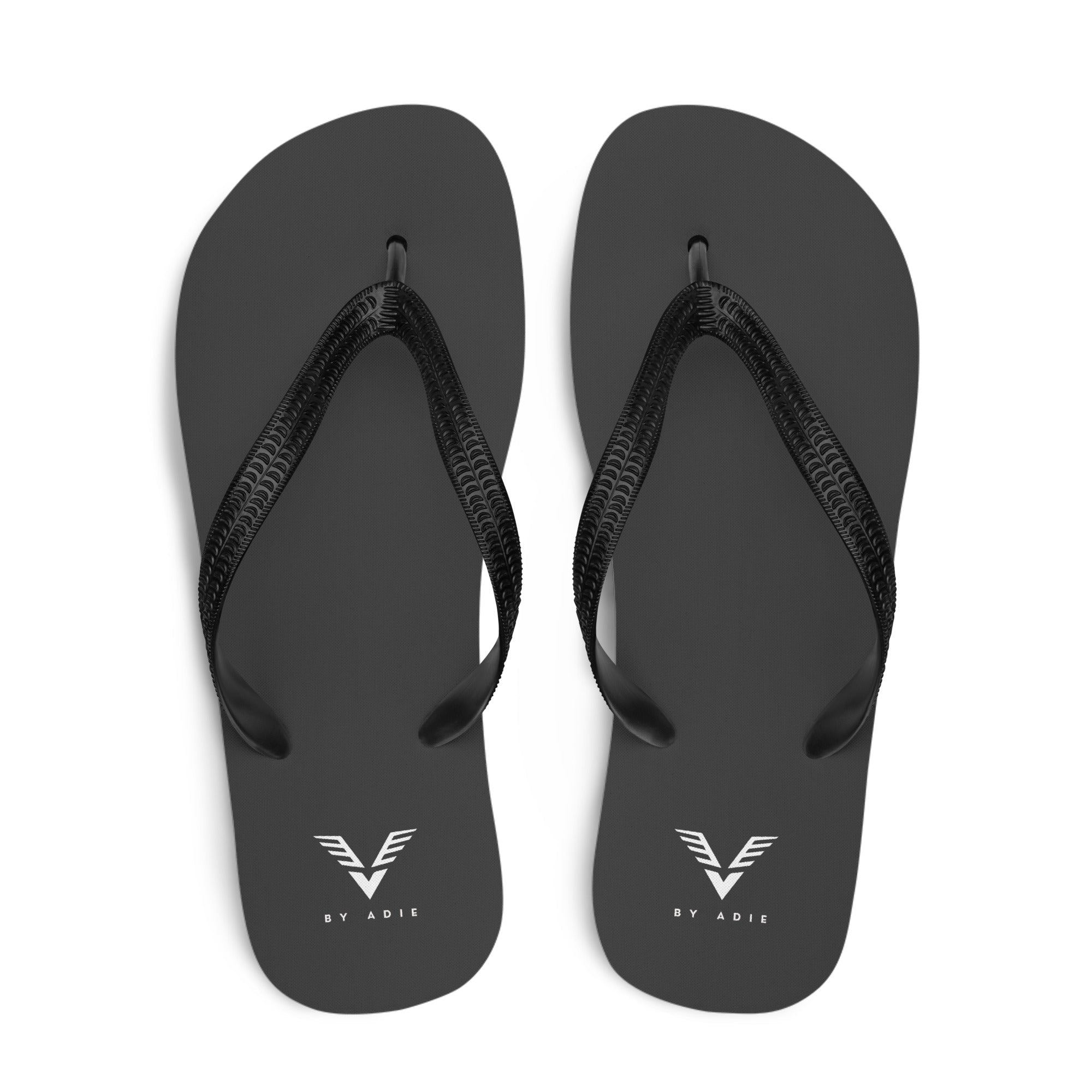 By Adie Logo Black Flip Flops - My Store