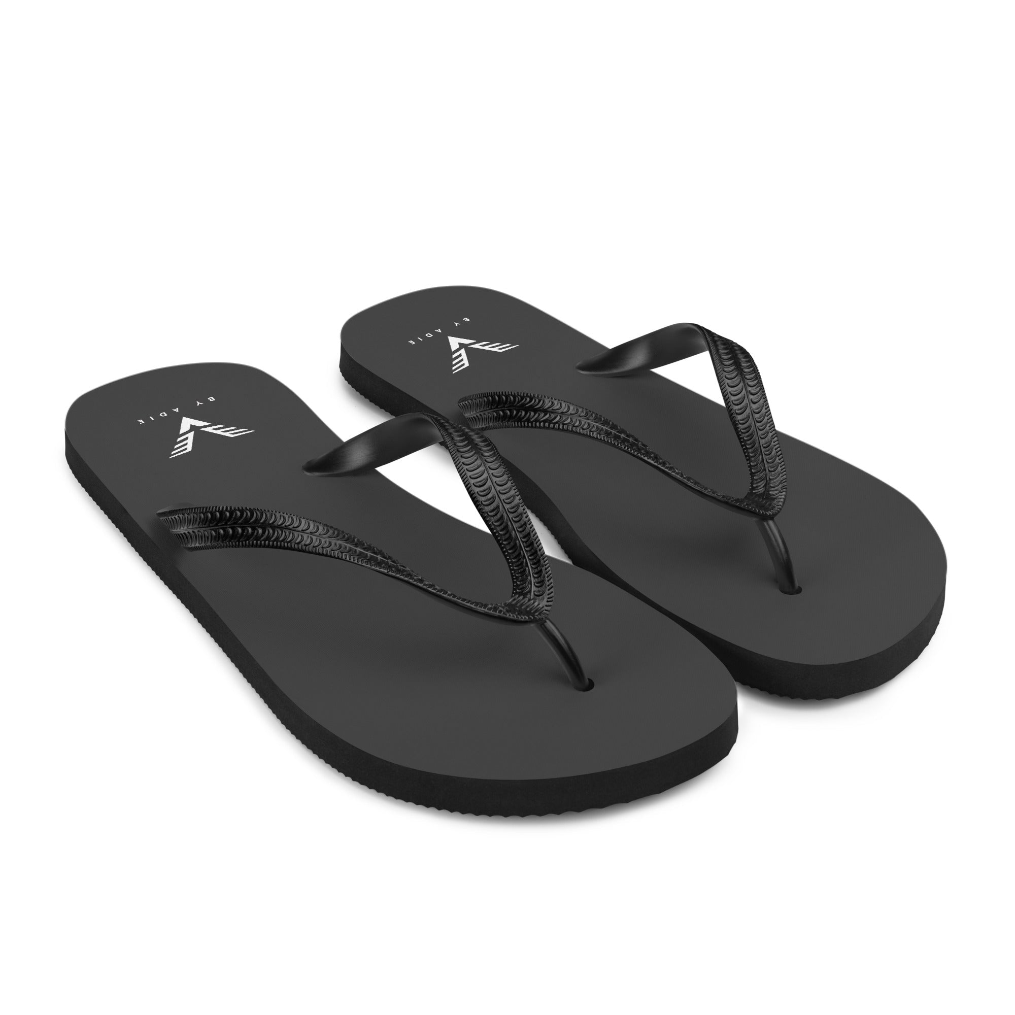 By Adie Logo Black Flip Flops - My Store