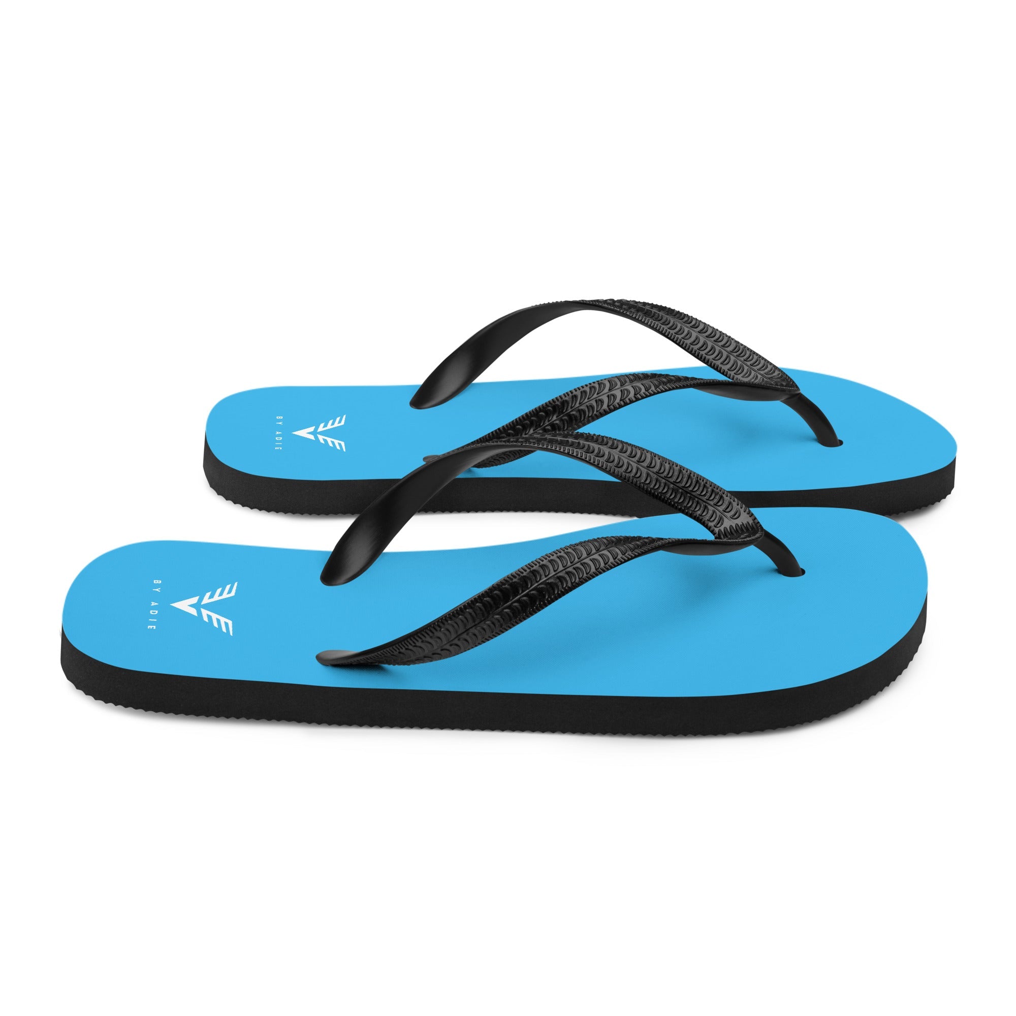 By Adie Logo Blue Flip Flops - My Store