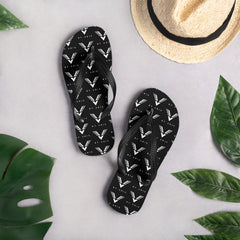 By Adie Logo Pattern Black Flip Flop - My Store