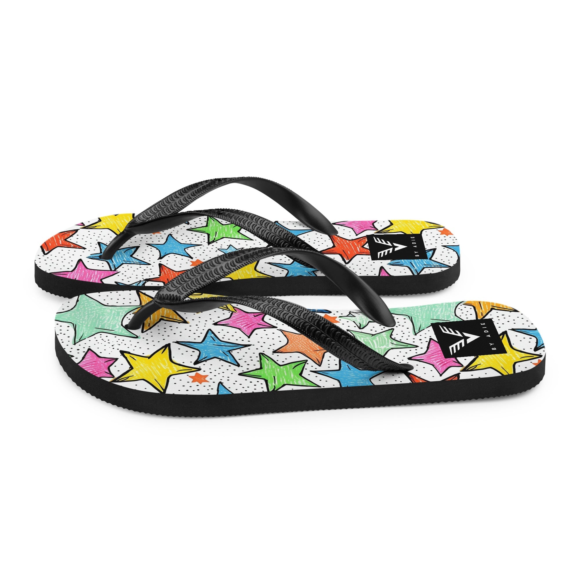 Colourful Star Doodle Flip Flops - My Store