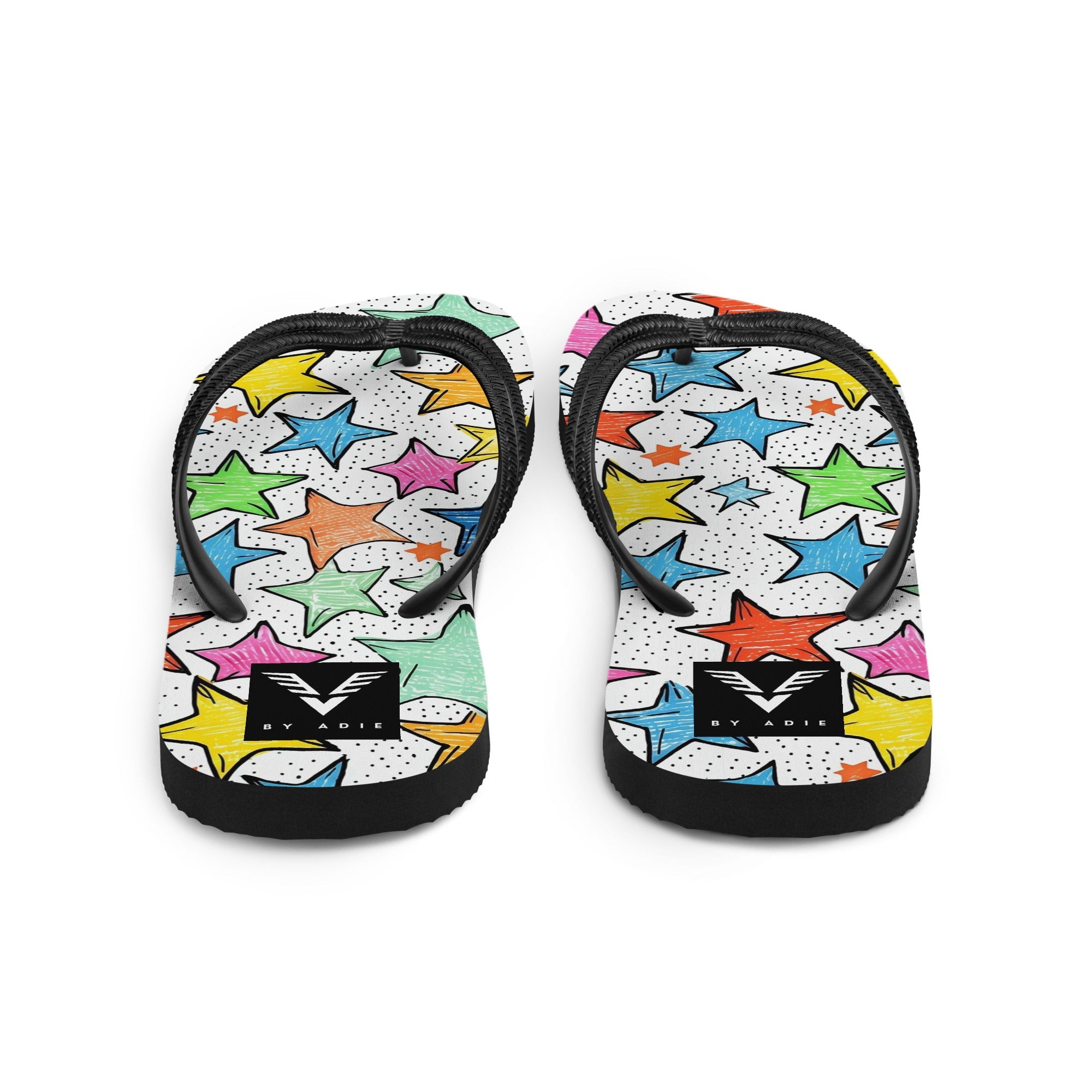 Colourful Star Doodle Flip Flops - My Store