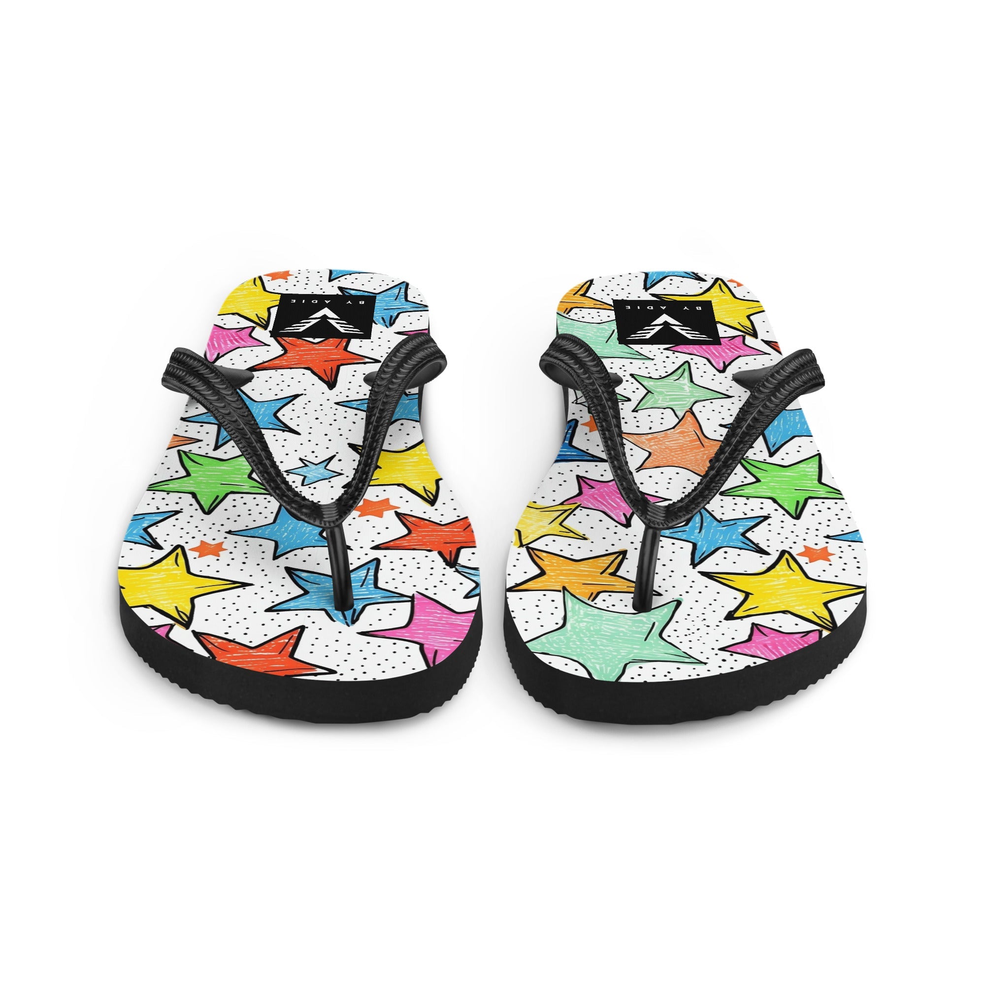 Colourful Star Doodle Flip Flops - My Store