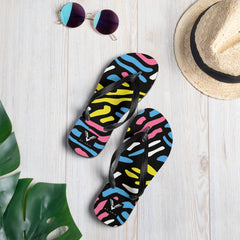 Electric Abstract Flip Flops - My Store