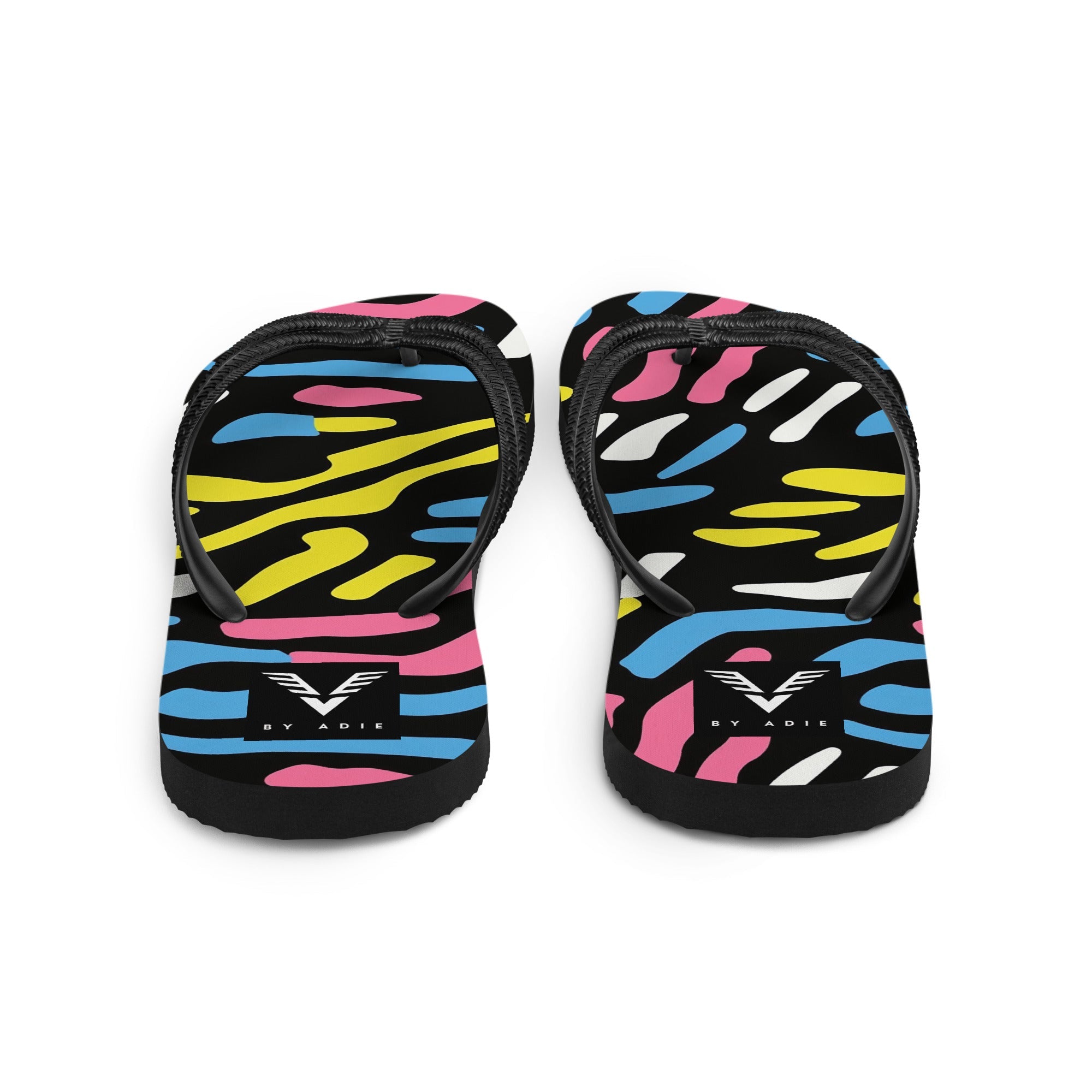 Electric Abstract Flip Flops - My Store