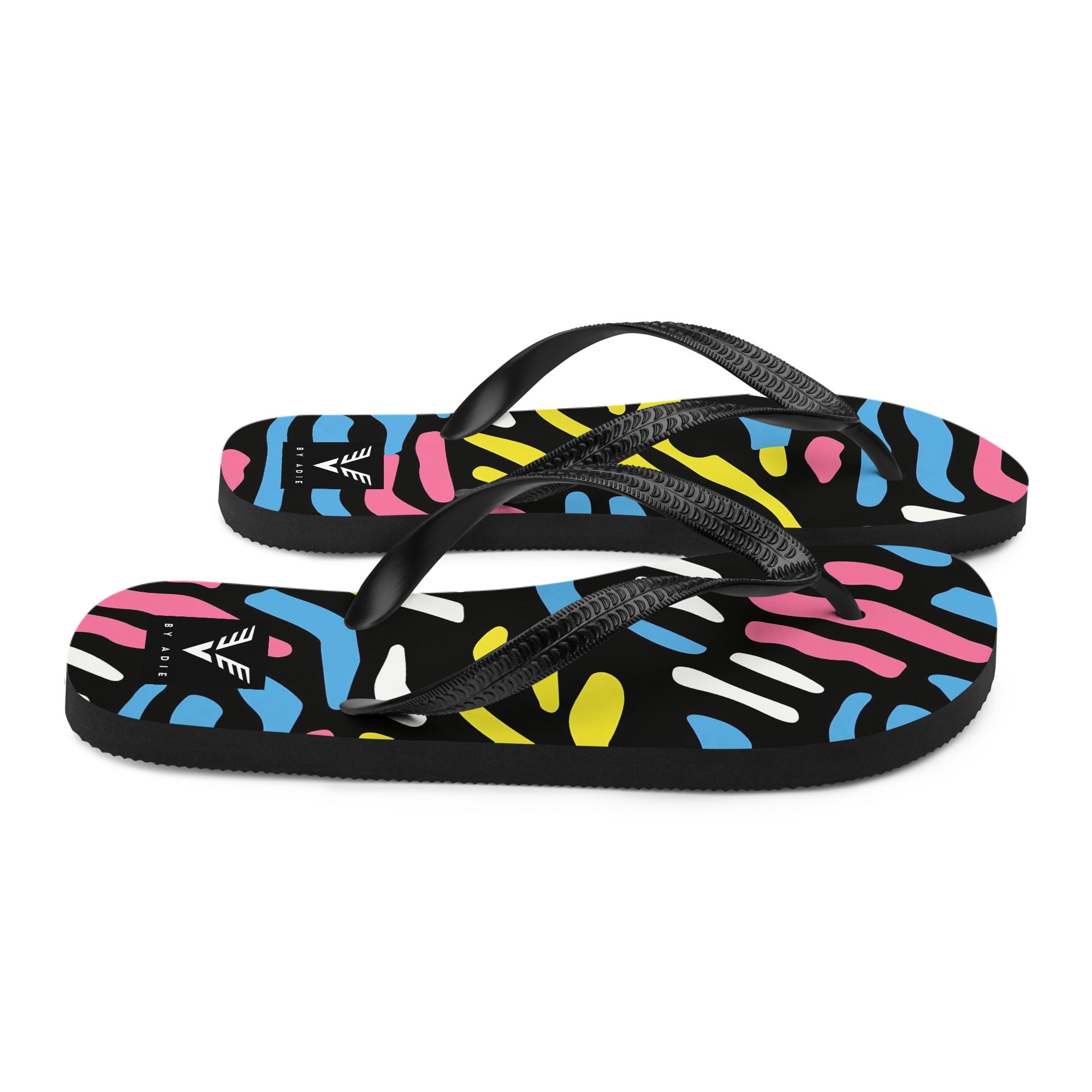 Electric Abstract Flip Flops - My Store