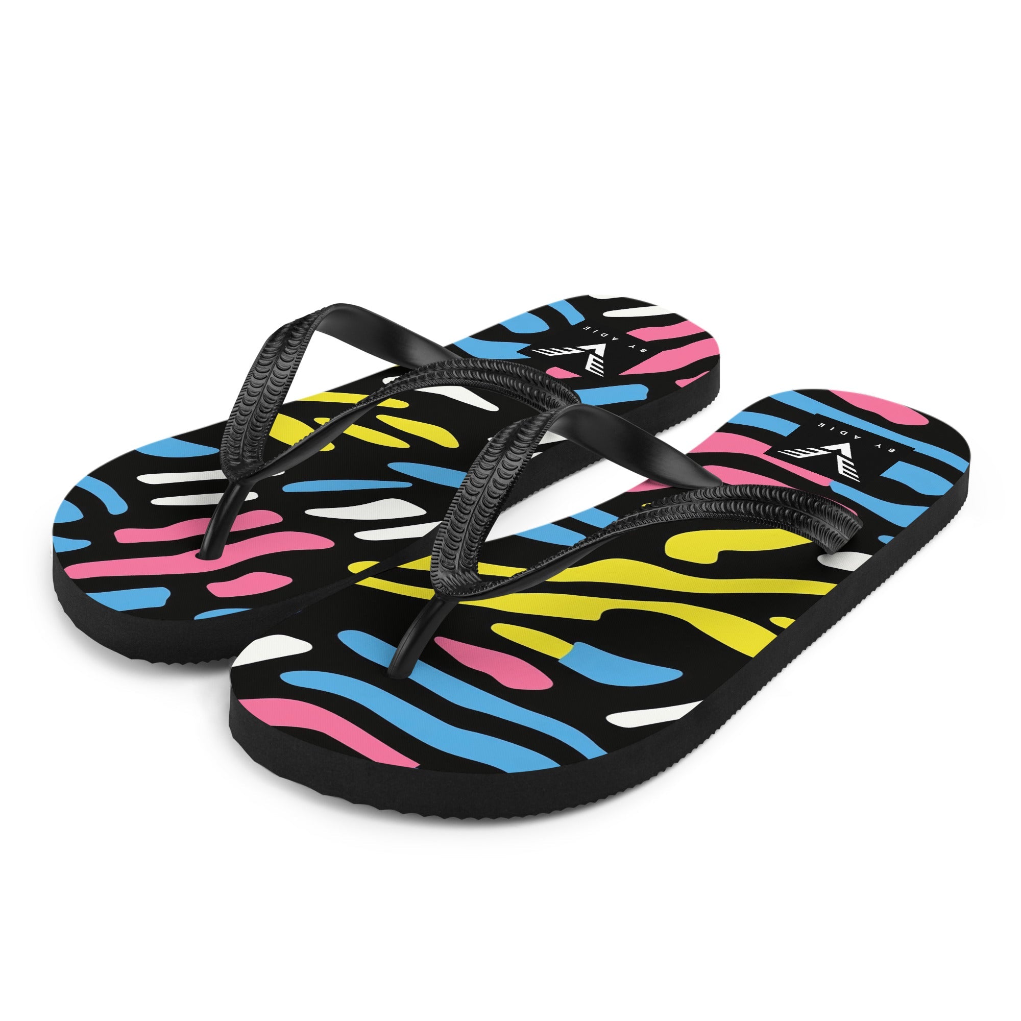 Electric Abstract Flip Flops - My Store