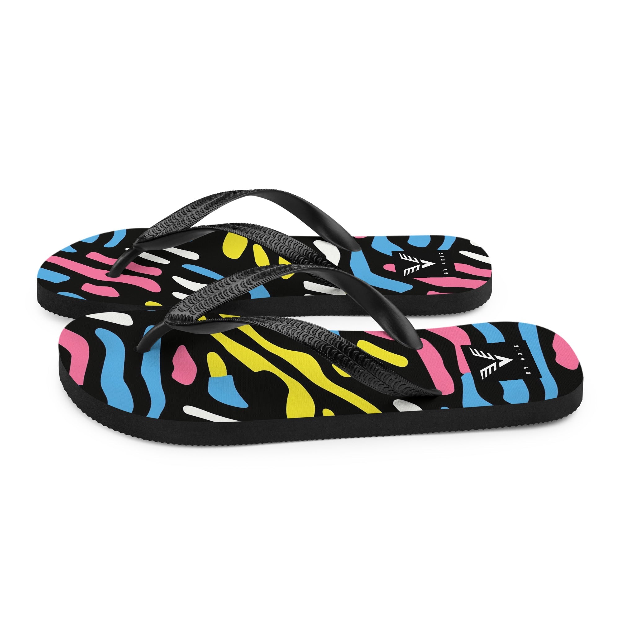Electric Abstract Flip Flops - My Store