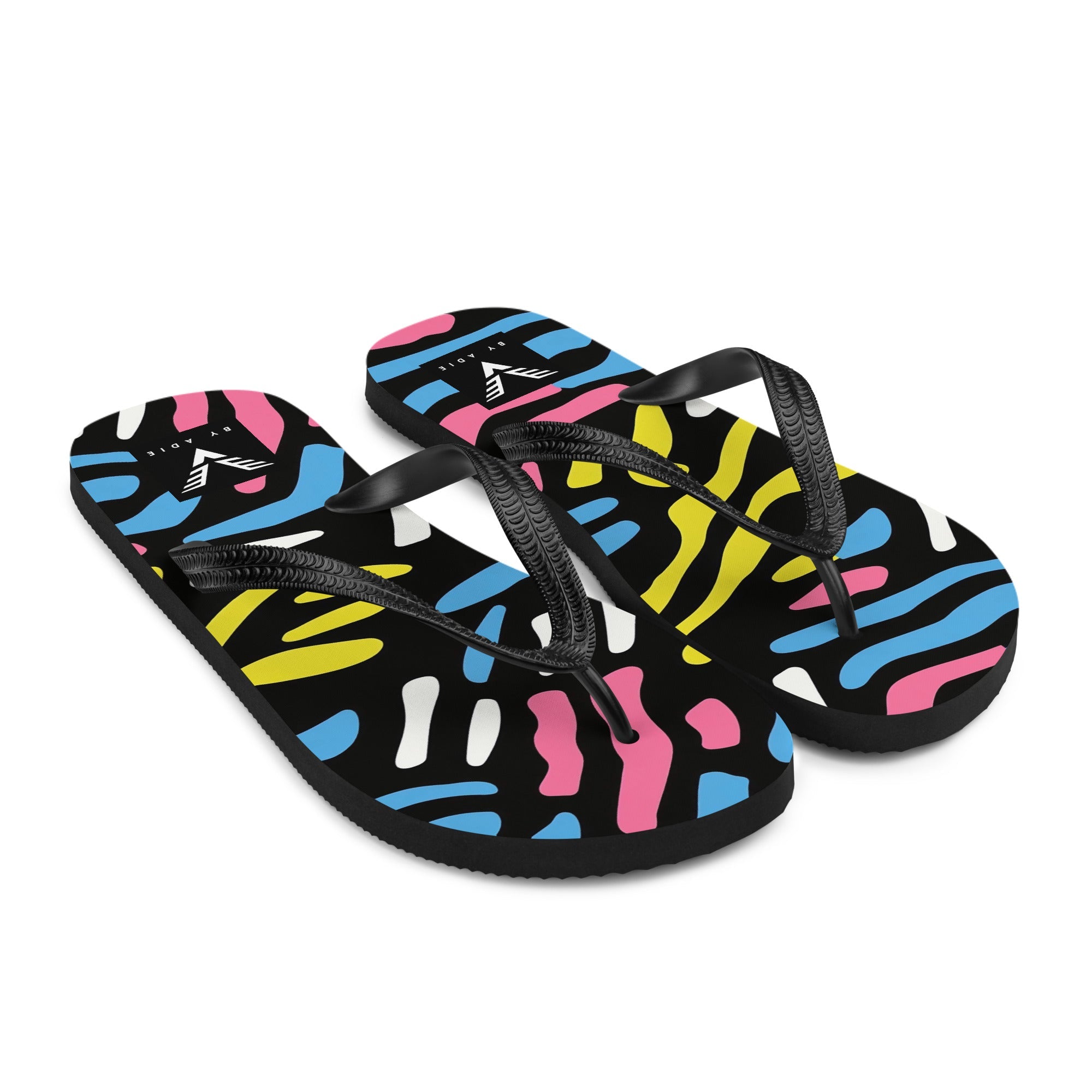 Electric Abstract Flip Flops - My Store