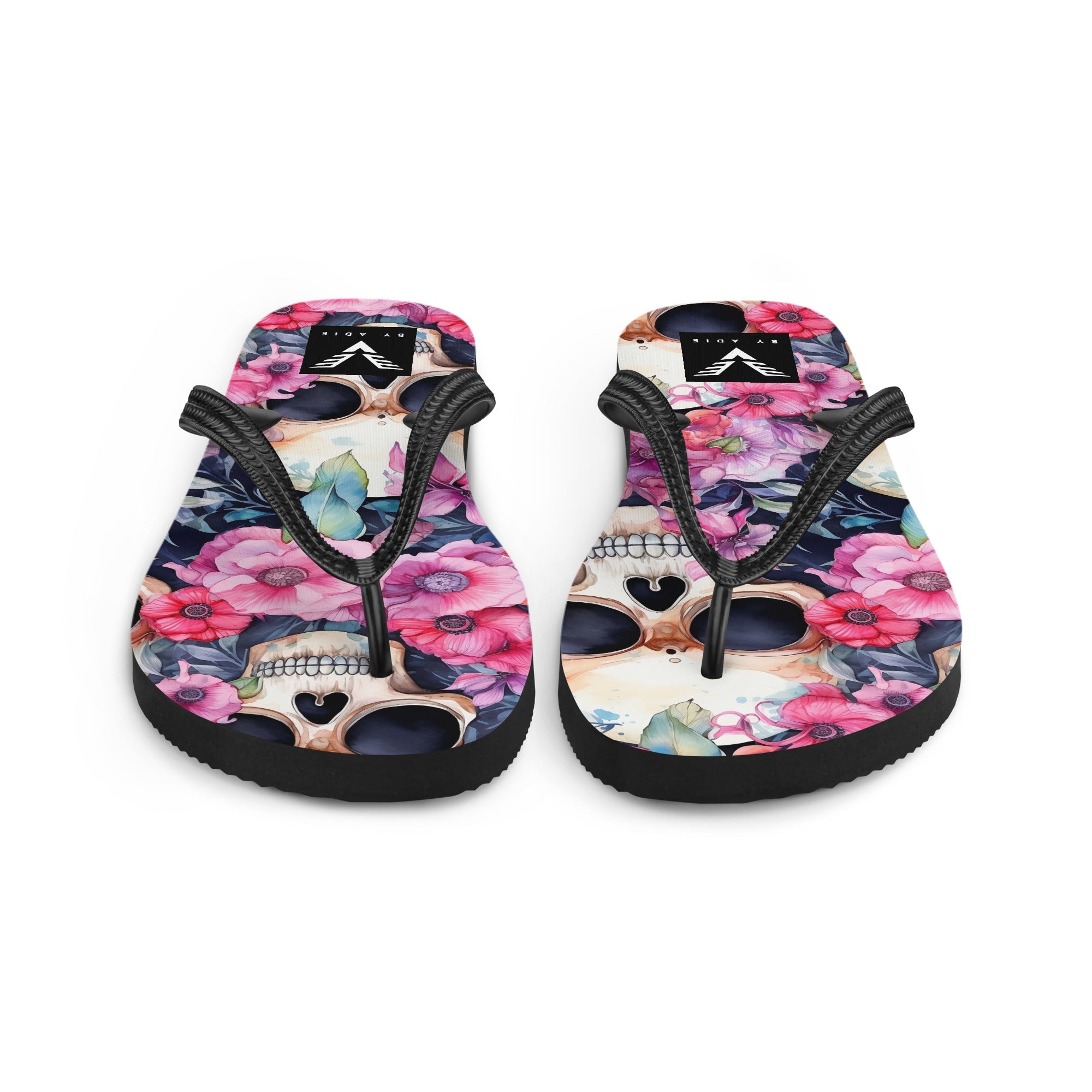 Floral Skull Luxe Flip Flops - My Store