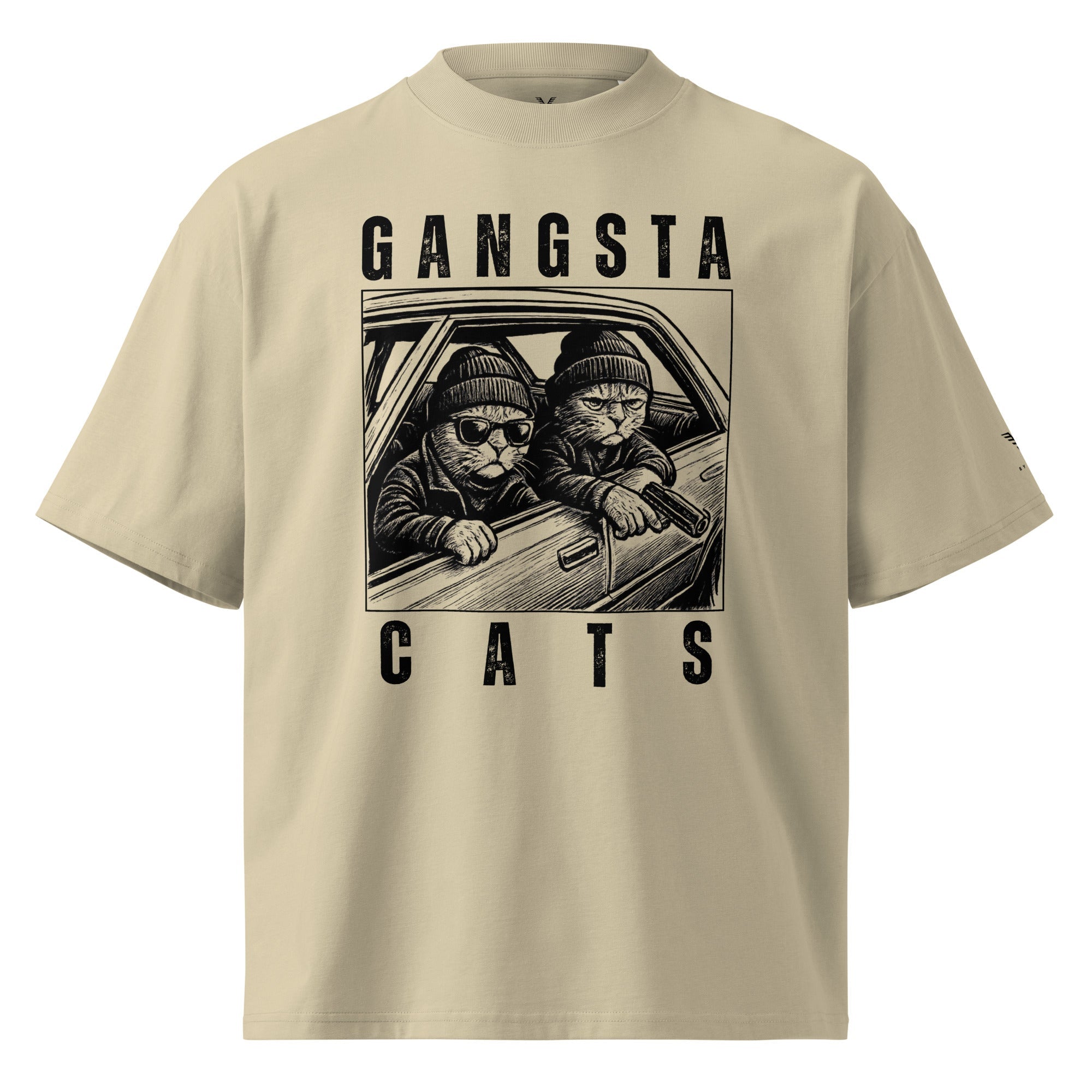 Gangsta Cats Oversized Streetwear T-Shirt - By Adie
