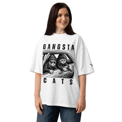 Gangsta Cats Oversized Streetwear T-Shirt - By Adie