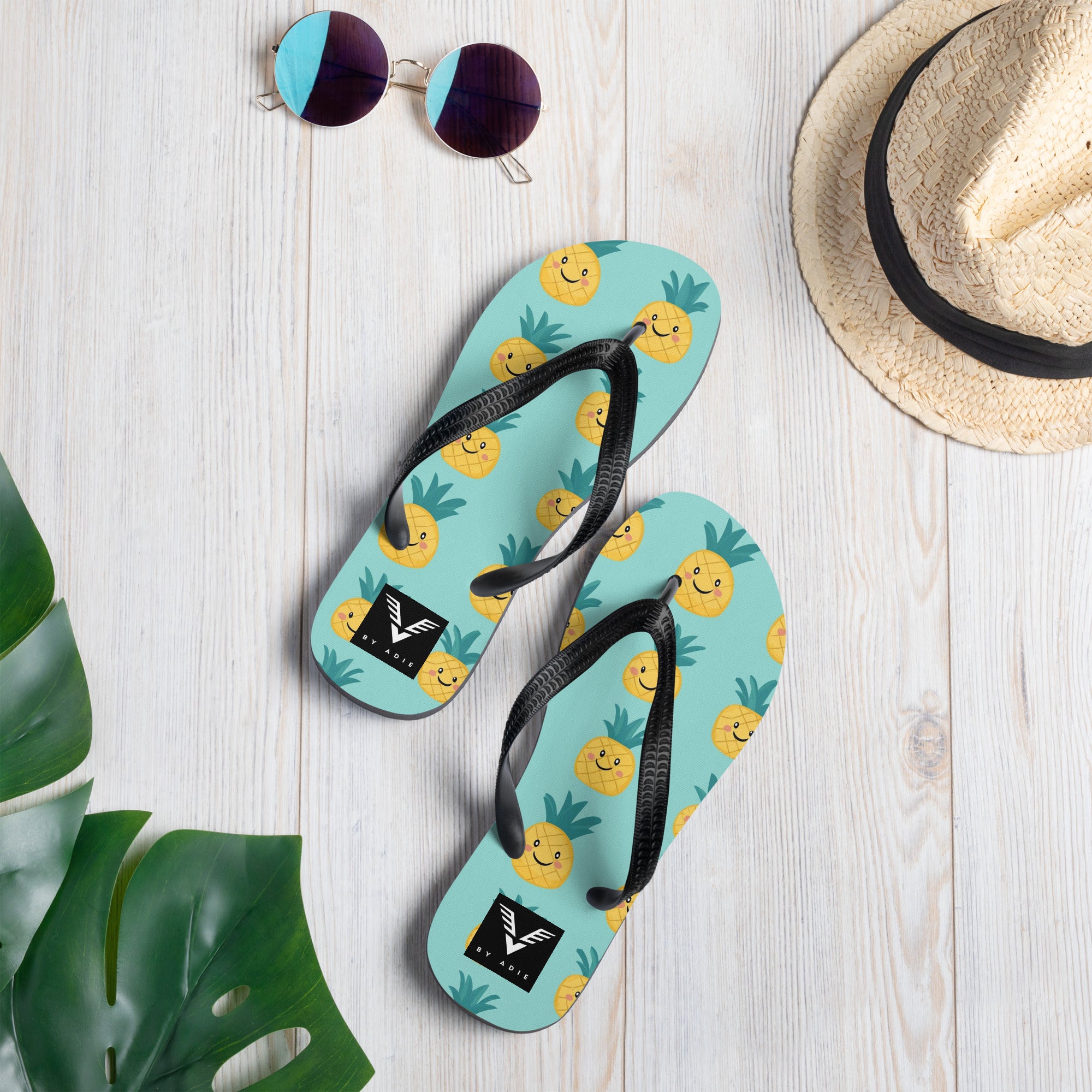 Happy Pineapple Flip Flops - My Store