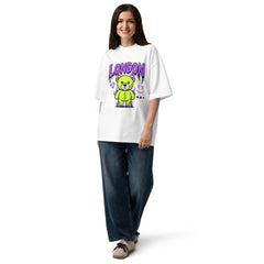 London Graffiti Bear Oversized Organic Cotton T-Shirt - By Adie