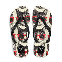 Midnight Cool Cat Flip Flops - My Store