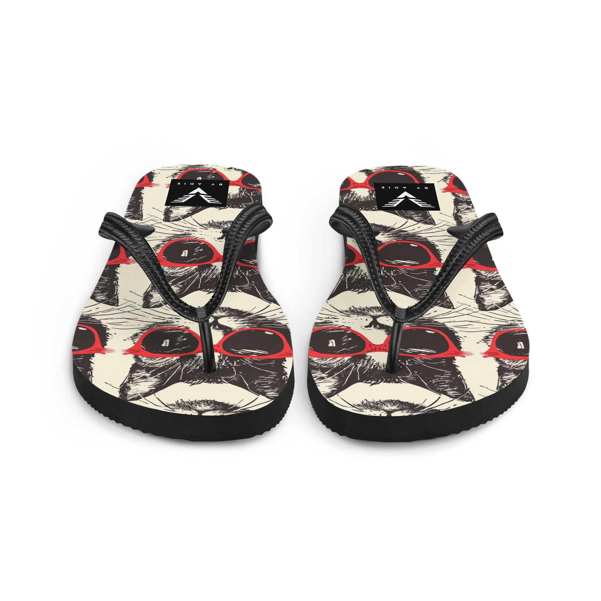 Midnight Cool Cat Flip Flops - My Store